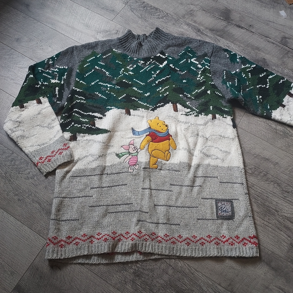 The Disney Store Winnie The Pooh and Piglet sweater size XL